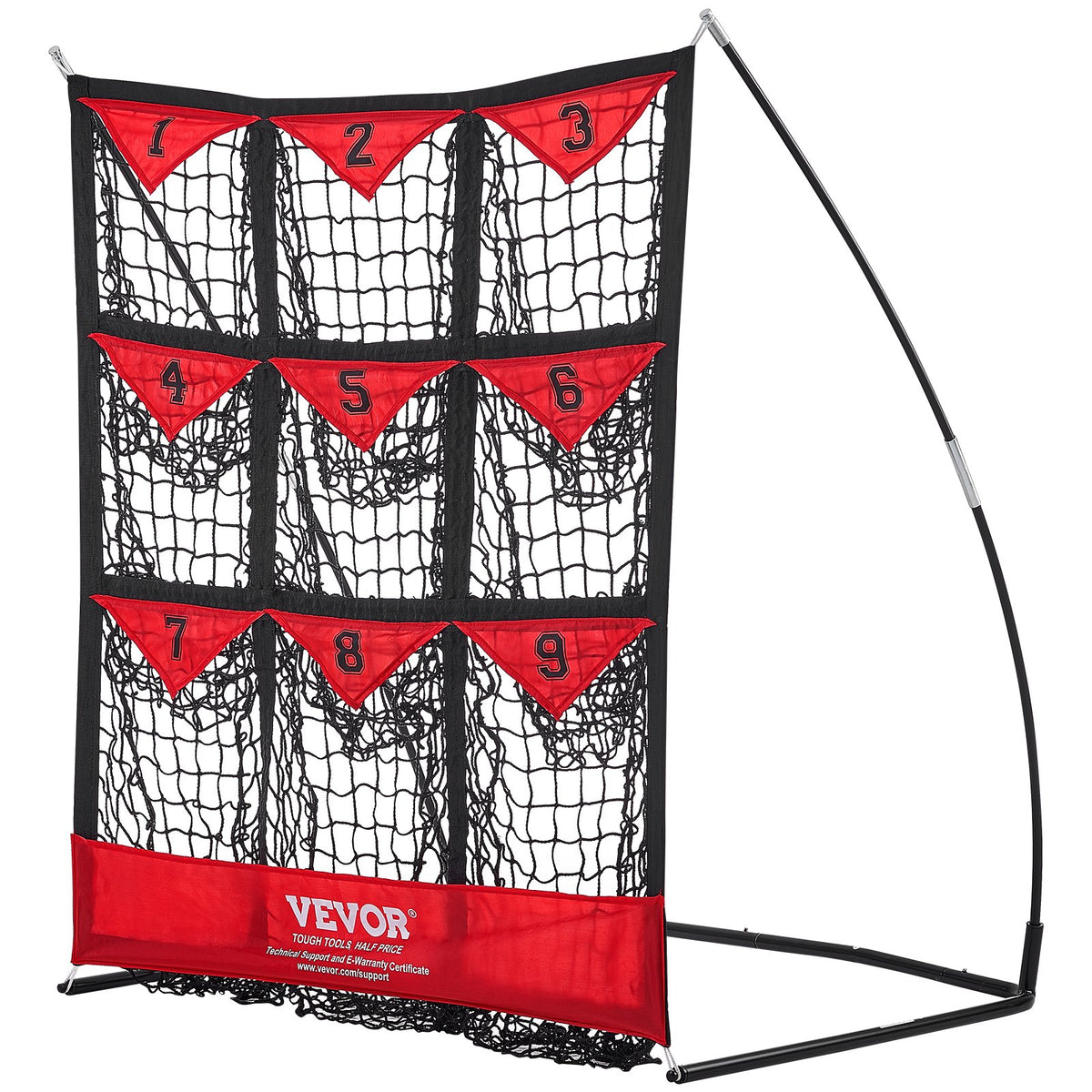 9 Hole Baseball Softball Pitching Net 9 Pocket Hitting Practice 49"x42" V952-BLXWBQTQW494ZDBEBV0