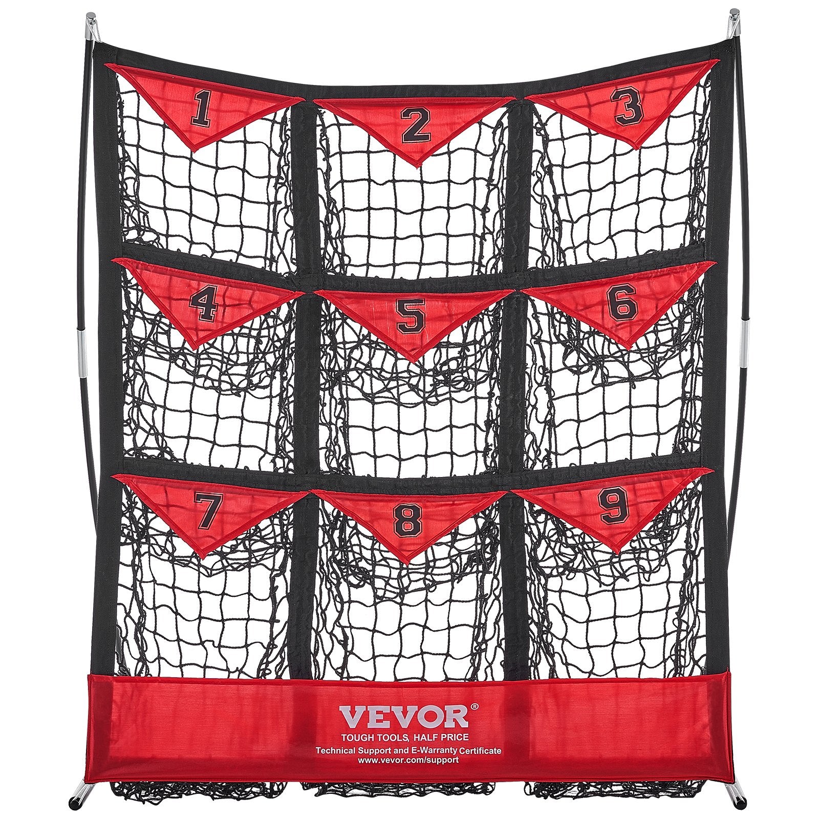 9 Hole Baseball Softball Pitching Net 9 Pocket Hitting Practice 49"x42" V952-BLXWBQTQW494ZDBEBV0