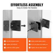 Glass Clamp, 40 PCS Square Glass Railing Bracket for 0.31 "-0.47 " Tempered Glass, 304 Stainless Steel Glass V952-BLZJHSFX40PCUK43PV0