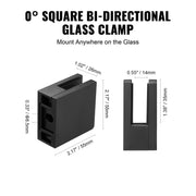 Glass Clamp, 40 PCS Square Glass Railing Bracket for 0.31 "-0.47 " Tempered Glass, 304 Stainless Steel Glass V952-BLZJHSFX40PCUK43PV0