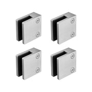 Glass Clamp, 4 PCS Square Glass Railing Bracket for 0.31 "-0.47 " Tempered Glass, 304 Stainless Steel Glass V952-BLZJYSFX4PCSB3QG6V0