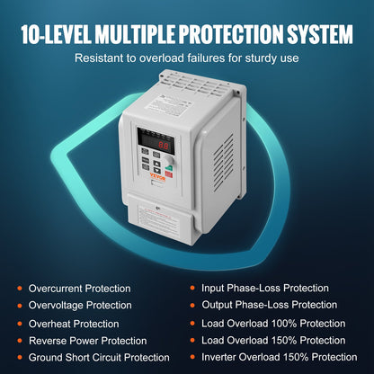 VFD 2.2KW 10A 3HP Variable Frequency Drive for 3-Phase Motor Speed Control V952-BPDSQ3HP0000FEVFCV7