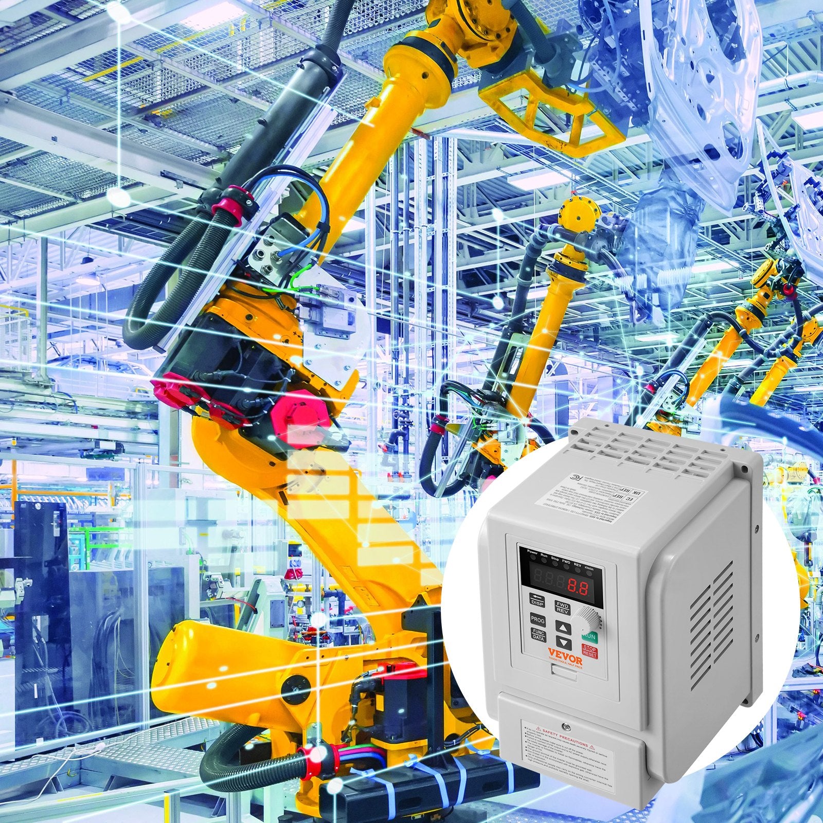 VFD 2.2KW 10A 3HP Variable Frequency Drive for 3-Phase Motor Speed Control V952-BPDSQ3HP0000FEVFCV7