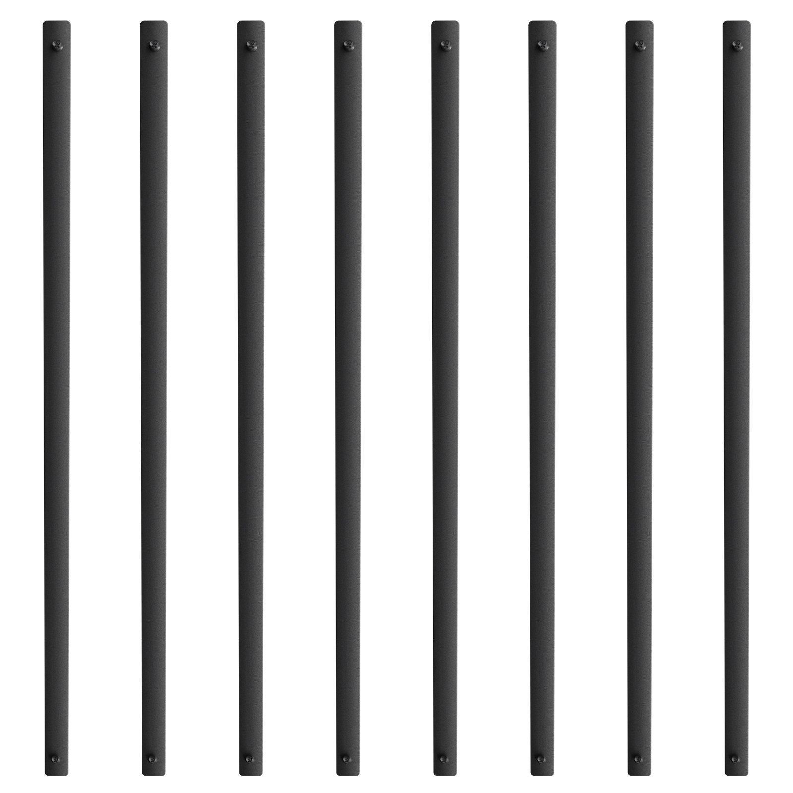 Staircase Metal Balusters, 38'' x 1'' Flat Aluminum Alloy Decorative Banister Spindles, 72 Pack Deck Baluster V952-BPKLGZ38YC72HC6XOV0