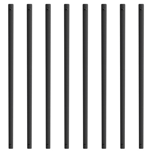 Staircase Metal Balusters, 38'' x 1'' Flat Aluminum Alloy Decorative Banister Spindles, 72 Pack Deck Baluster V952-BPKLGZ38YC72HC6XOV0