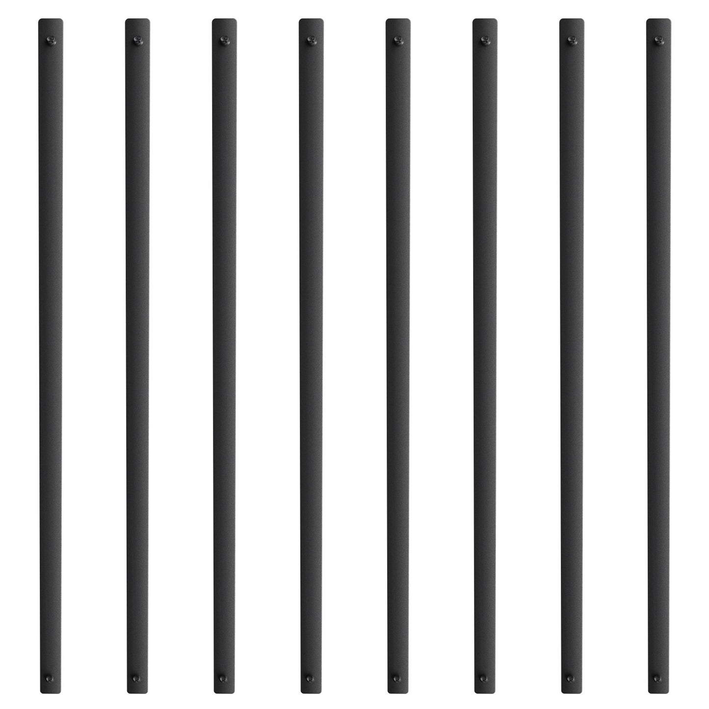 Staircase Metal Balusters, 29.5'' x 1'' Flat Aluminum Alloy Decorative Banister Spindles, 51 Pack Deck V952-BPKLGZ51G295RCF96V0