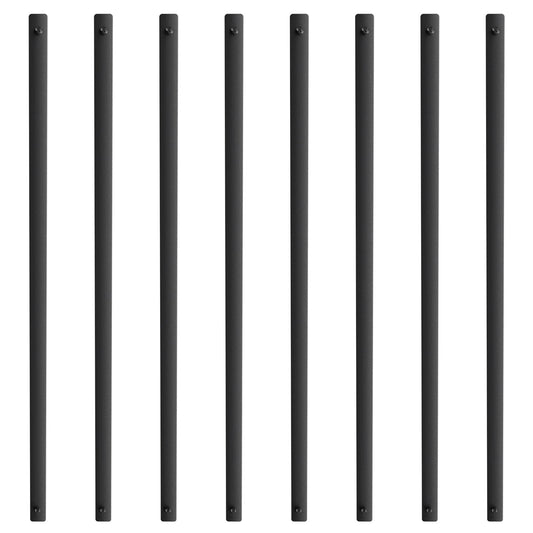 Staircase Metal Balusters, 29.5'' x 1'' Flat Aluminum Alloy Decorative Banister Spindles, 51 Pack Deck V952-BPKLGZ51G295RCF96V0