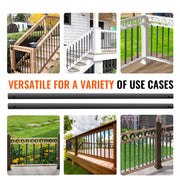 Staircase Metal Balusters, 29.5'' x 1'' Flat Aluminum Alloy Decorative Banister Spindles, 51 Pack Deck V952-BPKLGZ51G295RCF96V0