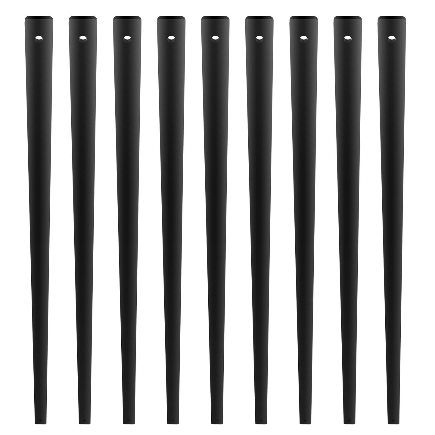 Staircase Metal Balusters, 29.5'' x 1'' Flat Aluminum Alloy Decorative Banister Spindles, 51 Pack Deck V952-BPKLGZ51G295RCF96V0