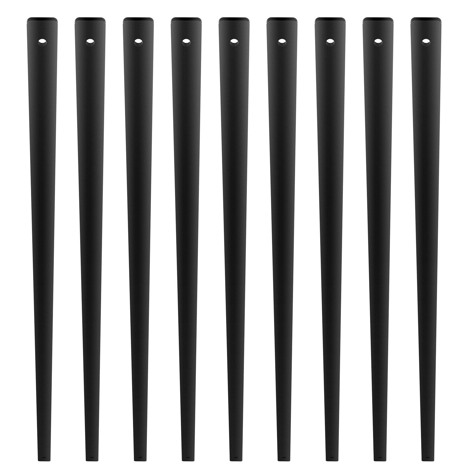 Staircase Metal Balusters, 29.5'' x 1'' Flat Aluminum Alloy Decorative Banister Spindles, 51 Pack Deck V952-BPKLGZ51G295RCF96V0