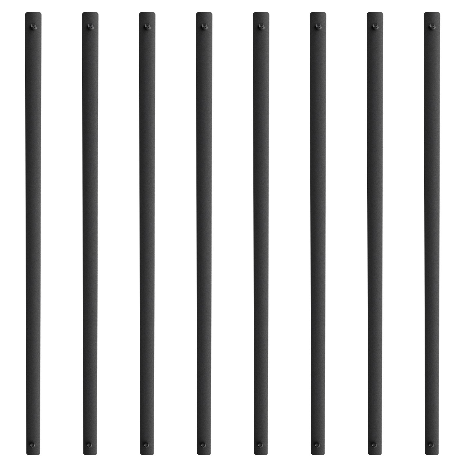 Staircase Metal Balusters, 32.28"x1"x0.2" Flat Aluminum Alloy Decorative Banister Spindles, 51 Pack Deck V952-BPKLGZ51G322DLHBFV0