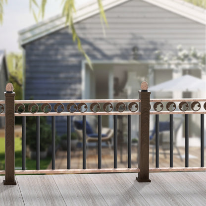 Staircase Metal Balusters, 32.28"x1"x0.2" Flat Aluminum Alloy Decorative Banister Spindles, 51 Pack Deck V952-BPKLGZ51G322DLHBFV0