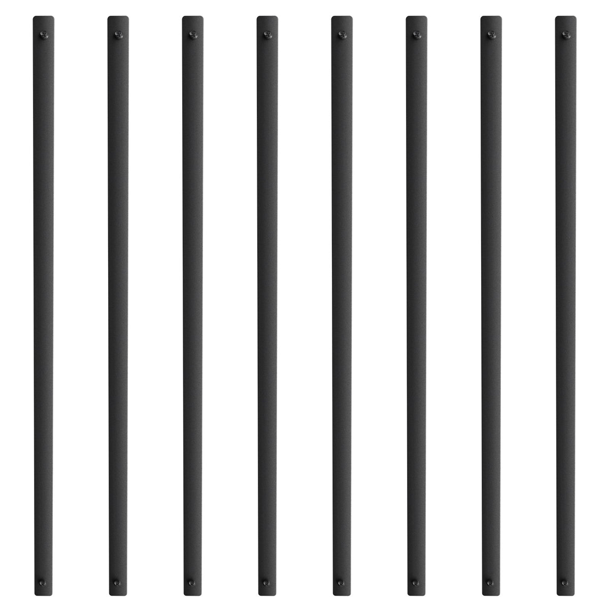 Staircase Metal Balusters, 32.28"x1"x0.2" Flat Aluminum Alloy Decorative Banister Spindles, 51 Pack Deck V952-BPKLGZ51G322DLHBFV0