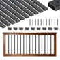61 Pack Deck Balusters, 82 cm Galvanized Steel Railing Spindles, Hollow Rectangle Metal Decking Stair V952-BPKLGZT61G328HWPY001V0