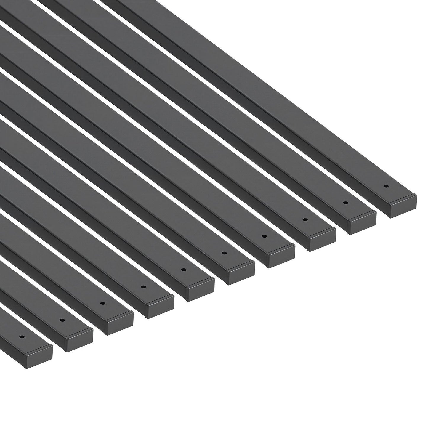 61 Pack Deck Balusters, 82 cm Galvanized Steel Railing Spindles, Hollow Rectangle Metal Decking Stair V952-BPKLGZT61G328HWPY001V0