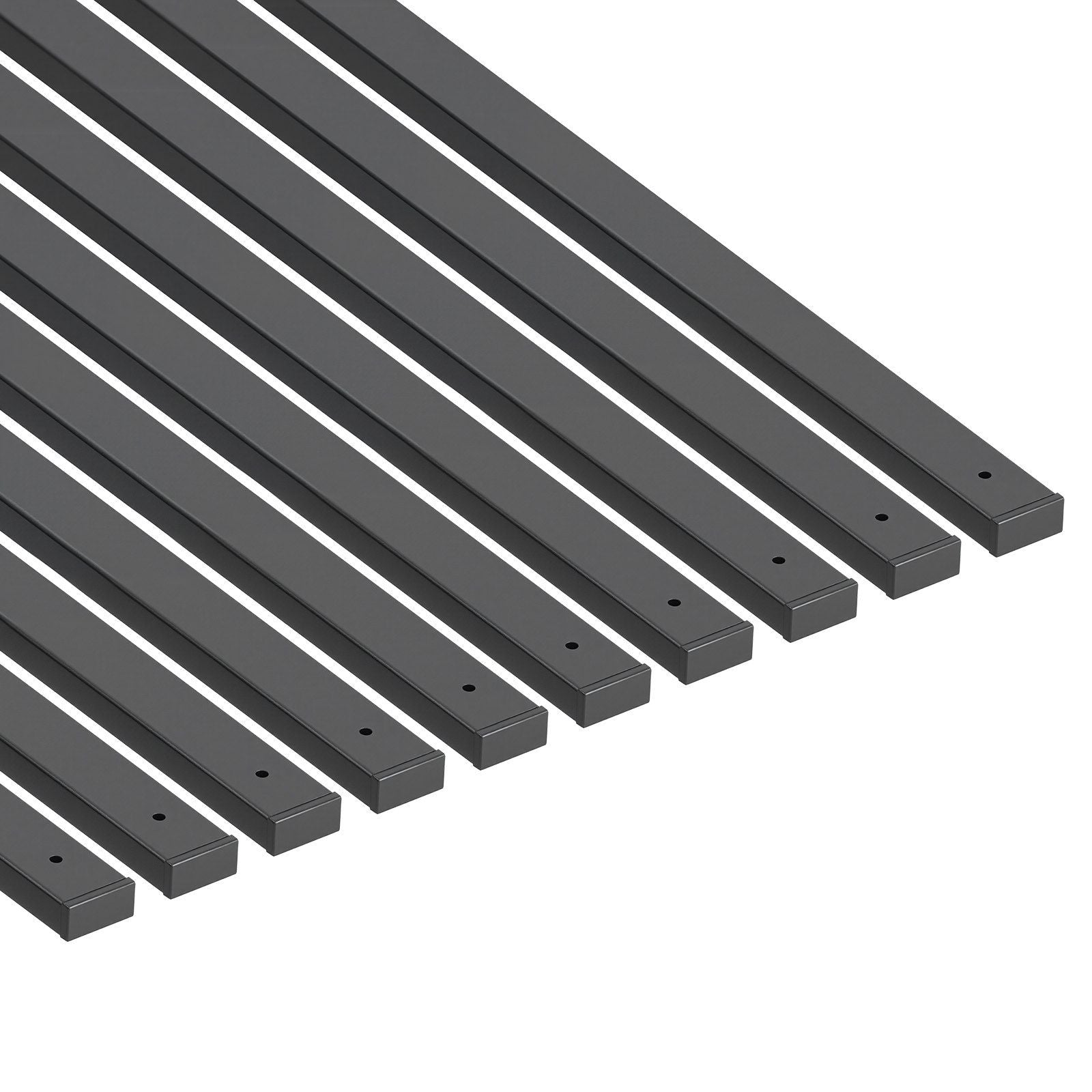 61 Pack Deck Balusters, 82 cm Galvanized Steel Railing Spindles, Hollow Rectangle Metal Decking Stair V952-BPKLGZT61G328HWPY001V0