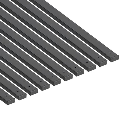 61 Pack Deck Balusters, 82 cm Galvanized Steel Railing Spindles, Hollow Rectangle Metal Decking Stair V952-BPKLGZT61G328HWPY001V0