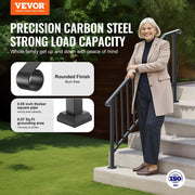 Handrails for Outdoor Steps, 5 Step Stair Hand Rail Kit, Transitional Carbon Steel Railings with Installation V952-BPXGMDZLSLZFDP9MRV0