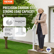 Handrails for Outdoor Steps, 1-2 Step Stair Hand Rail Kit, Transitional Carbon Steel Railings with V952-BPXGMDZLSLZFKGS2YV0