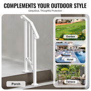 Handrails for Outdoor Steps, 1-2 Step Stair Hand Rail Kit, Transitional Carbon Steel Railings with V952-BPXGMDZLSLZFKGS2YV0
