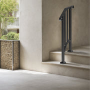 Handrails for Outdoor Steps, 1-2 Step Stair Hand Rail Kit, Transitional Carbon Steel Railings with V952-BPXGMDZLSLZFZ28P2V0