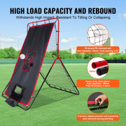 Baseball And Softball Rebounder Net 3.5x4.5 ft 2-in-1 Switch Hitter Pitch V952-BQHDWDYXWEHY2V8G3V0