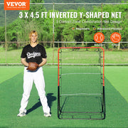 Baseball And Softball Rebounder Net, 3 x 4.5 ft PitchBack Baseball Pitching Nest, 3-Way Baseball, Softball V952-BQHDWDYXWGDJV7BWFV0