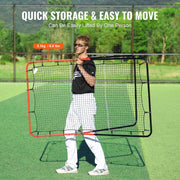 Baseball And Softball Rebounder Net, 3 x 4.5 ft PitchBack Baseball Pitching Nest, 3-Way Baseball, Softball V952-BQHDWDYXWGDJV7BWFV0