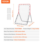 Baseball And Softball Rebounder Net, 3 x 4.5 ft PitchBack Baseball Pitching Nest, 3-Way Baseball, Softball V952-BQHDWDYXWGDJV7BWFV0