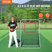 Baseball And Softball Rebounder Net, 3.5 x 6 ft PitchBack Baseball Pitching Nest, Softball Pitchback Net, V952-BQHDWDYXWJDKP6FD7V0