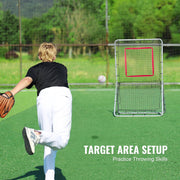 Baseball And Softball Rebounder Net, 3.5 x 6 ft PitchBack Baseball Pitching Nest, Softball Pitchback Net, V952-BQHDWDYXWJDKP6FD7V0