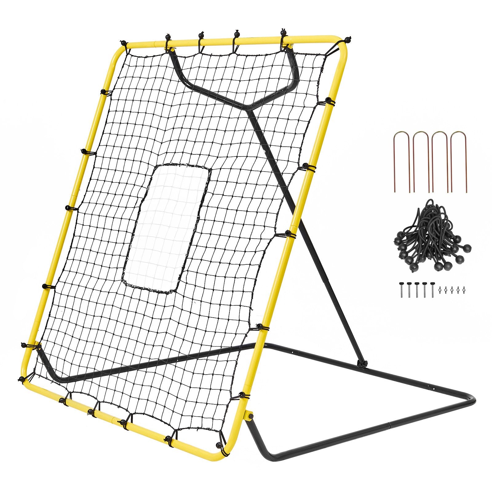 Baseball And Softball Rebounder Net, 4 x 4.5 Feet PitchBack Baseball Nest for Pitching and Fielding Training, V952-BQHDWPWJDKD41TLV7V0