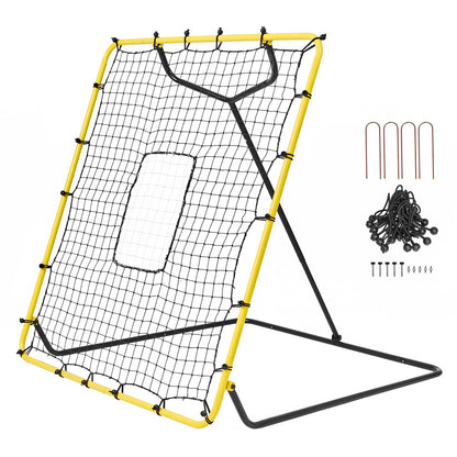 Baseball And Softball Rebounder Net, 4 x 4.5 Feet PitchBack Baseball Nest for Pitching and Fielding Training, V952-BQHDWPWJDKD41TLV7V0