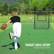Baseball And Softball Rebounder Net, 4 x 6 Feet PitchBack Baseball Nest for Pitching and Fielding Training, V952-BQHDWPWJDKD4HE1Z4V0