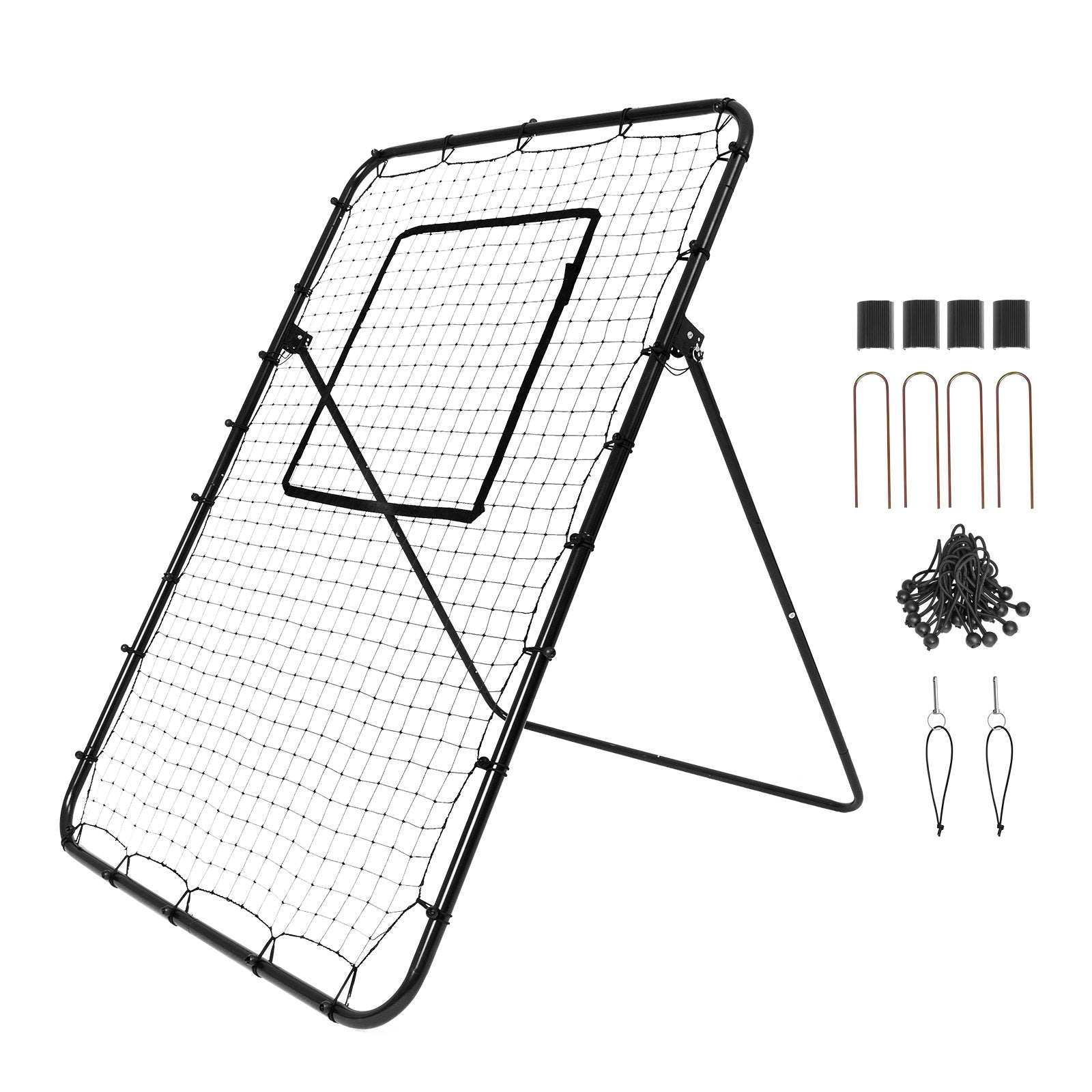 Baseball And Softball Rebounder Net, 4 x 6 Feet PitchBack Baseball Nest for Pitching and Fielding Training, V952-BQHDWPWJDKD4HE1Z4V0