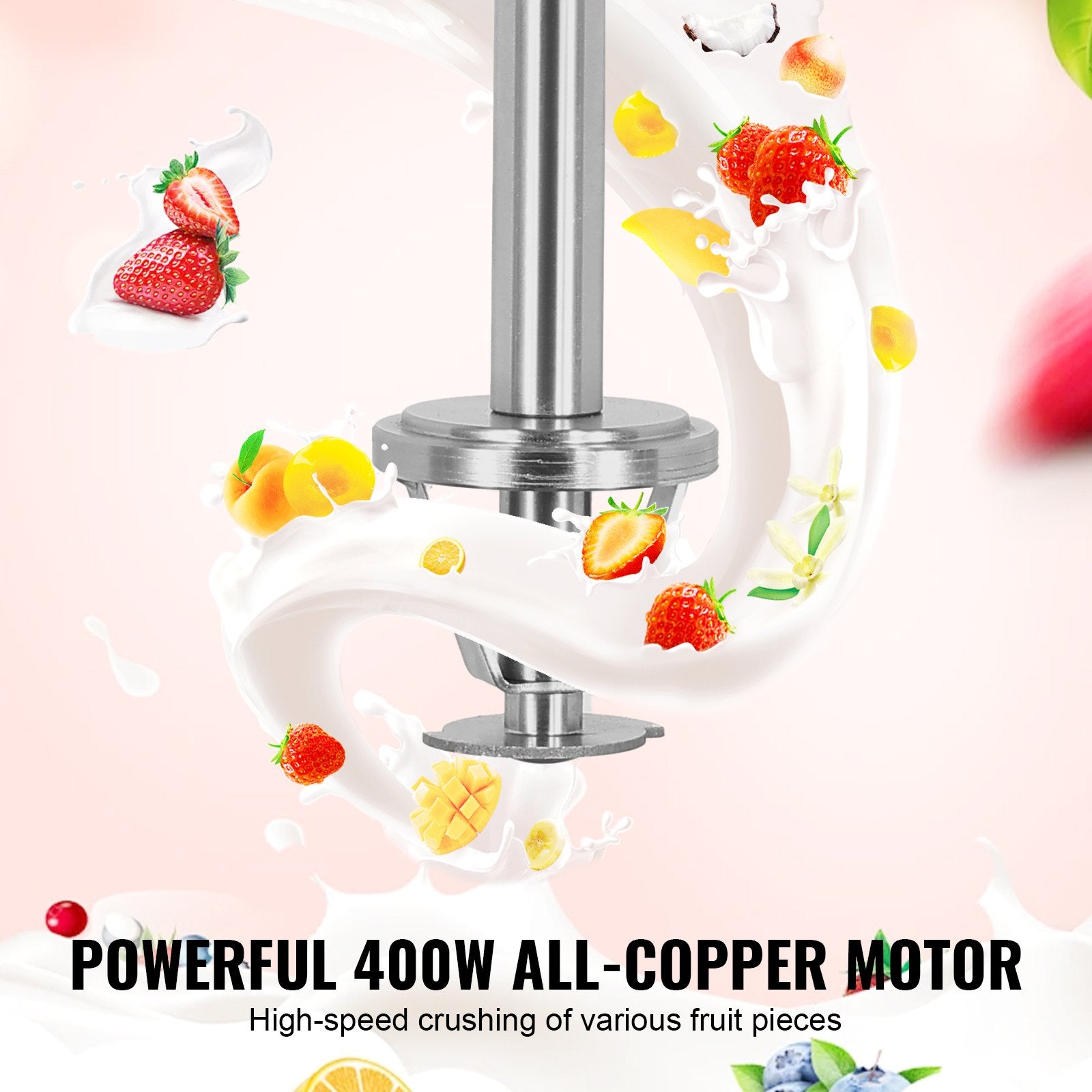 Ice Cream Blender, 400W High-Speed Ice Cream Maker Mixer Stir Machine 4200RPM, Stepless Speed Adjustment, 304 V952-BQLJBJBZL9OZ4PGZ9V3