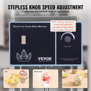 Ice Cream Blender, 400W High-Speed Ice Cream Maker Mixer Stir Machine 4200RPM, Stepless Speed Adjustment, 304 V952-BQLJBJBZL9OZ4PGZ9V3