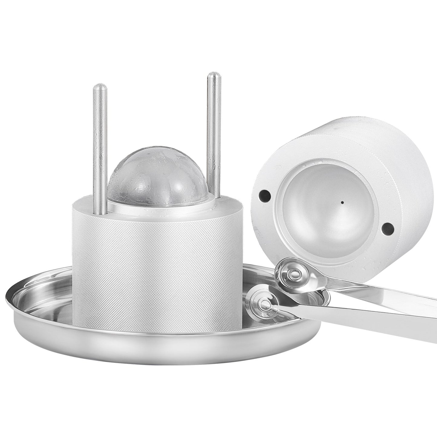 Ice Ball Press Kit, Aircraft Al Alloy Ice Press with Ice Block Mold, Large Mat, Tong, Drip Tray, One Glass, V952-BQYJYSLCG60MMN7OYV0