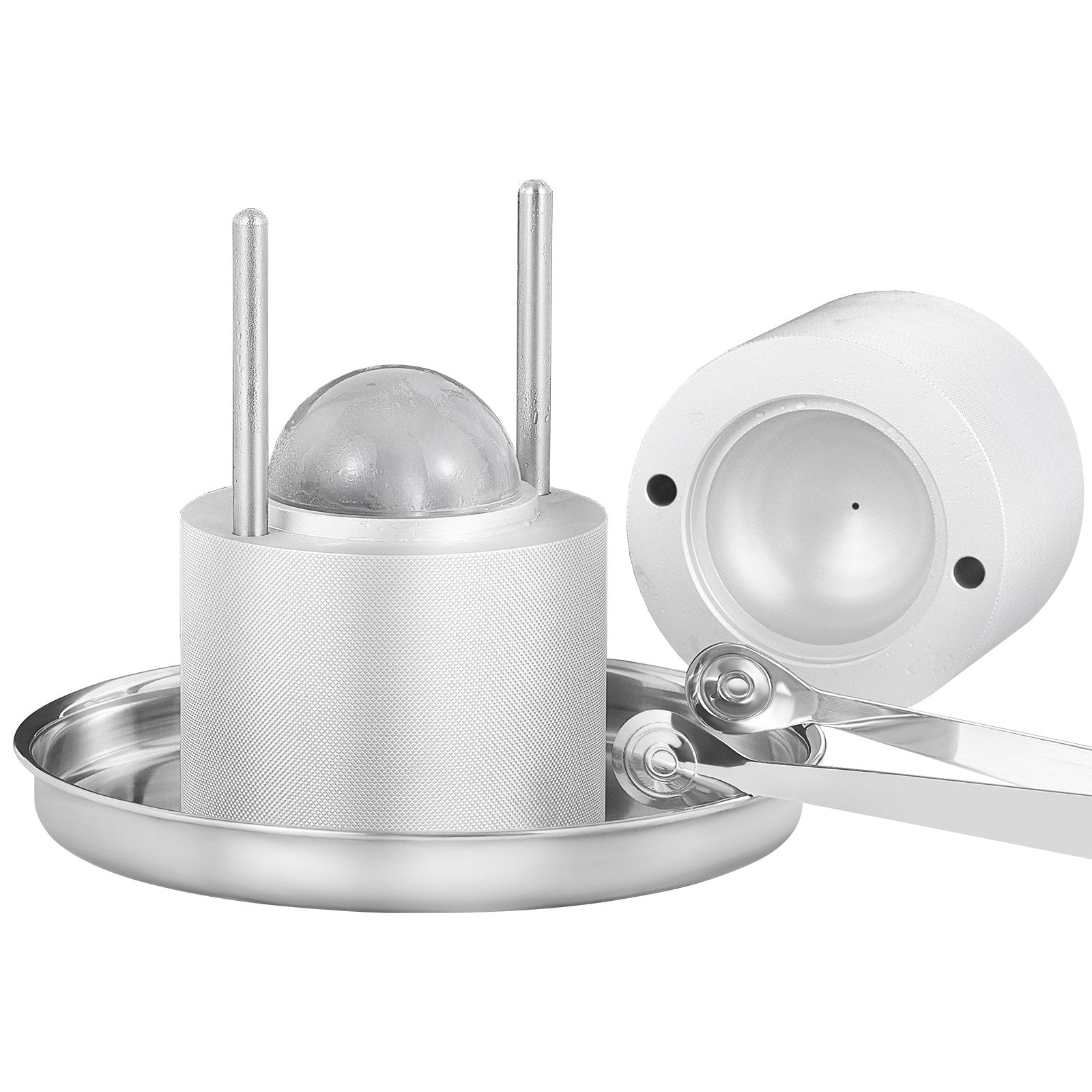 Ice Ball Press Kit, Aircraft Al Alloy Ice Press with Ice Block Mold, Large Mat, Tong, Drip Tray, One Glass, V952-BQYJYSLCG60MMN7OYV0