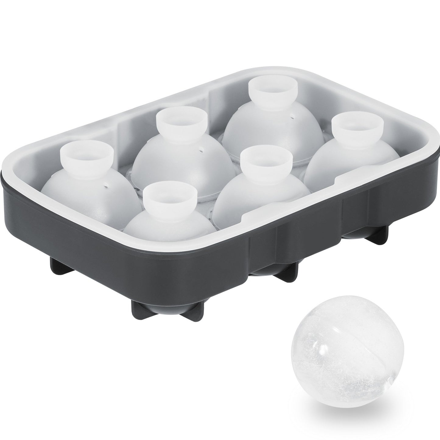 Ice Cube Trays (Set of 2), 2-in-1 Combo with Silicone Sphere Ice Ball Maker & Large Square Ice Cube Maker V952-BQZZJHSTMBQ66DWGVV0