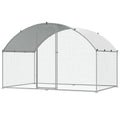 Chicken Coop, 9.8x6.5x6.5ft Walk-in Large Metal Chicken Run for Yard with Waterproof Cover, Doom Roof Hen V952-BRSJP2X3X2MYGZ1GPV0