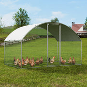 Chicken Coop, 9.8x6.5x6.5ft Walk-in Large Metal Chicken Run for Yard with Waterproof Cover, Doom Roof Hen V952-BRSJP2X3X2MYGZ1GPV0