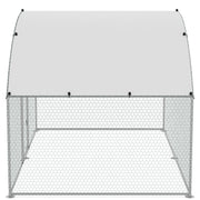 Chicken Coop, 9.8x6.5x6.5ft Walk-in Large Metal Chicken Run for Yard with Waterproof Cover, Doom Roof Hen V952-BRSJP2X3X2MYGZ1GPV0