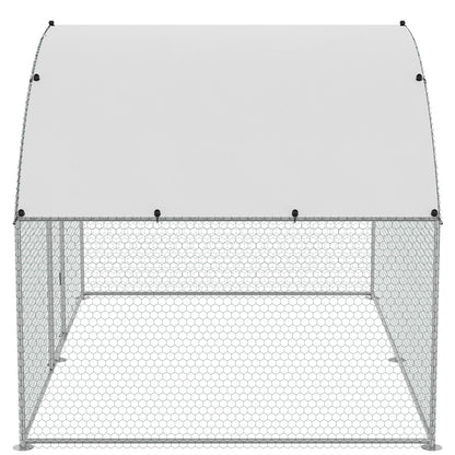Chicken Coop, 9.8x6.5x6.5ft Walk-in Large Metal Chicken Run for Yard with Waterproof Cover, Doom Roof Hen V952-BRSJP2X3X2MYGZ1GPV0