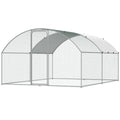 Large Metal Chicken Coop, 9.8x12.9x6.5 ft Walk in Chicken Run for Yard with Waterproof Cover, Doom Roof Hen V952-BRSJP4X3X2MYTLHA4V0