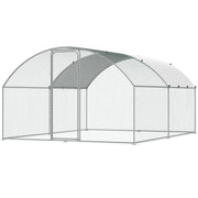 Large Metal Chicken Coop, 9.8x12.9x6.5 ft Walk in Chicken Run for Yard with Waterproof Cover, Doom Roof Hen V952-BRSJP4X3X2MYTLHA4V0