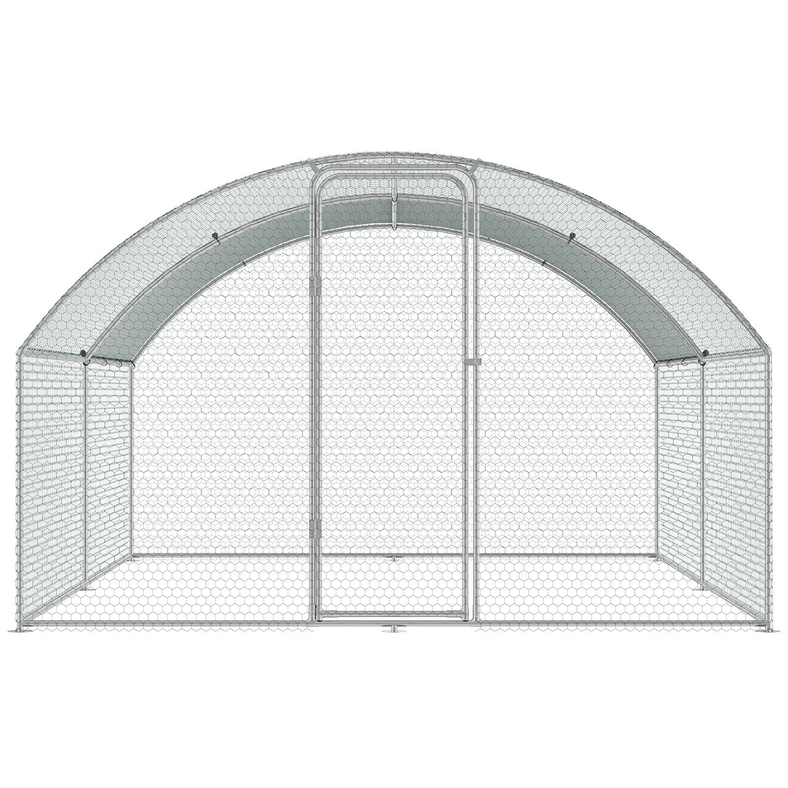 Large Metal Chicken Coop, 9.8x12.9x6.5 ft Walk in Chicken Run for Yard with Waterproof Cover, Doom Roof Hen V952-BRSJP4X3X2MYTLHA4V0