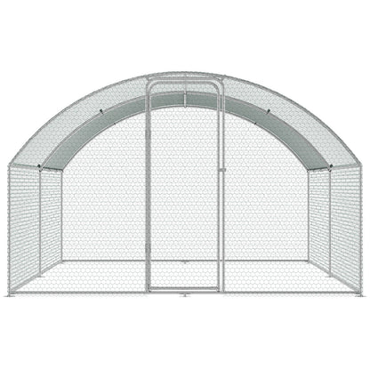 Large Metal Chicken Coop, 9.8x12.9x6.5 ft Walk in Chicken Run for Yard with Waterproof Cover, Doom Roof Hen V952-BRSJP4X3X2MYTLHA4V0