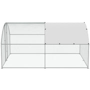 Large Metal Chicken Coop, 9.8x12.9x6.5 ft Walk in Chicken Run for Yard with Waterproof Cover, Doom Roof Hen V952-BRSJP4X3X2MYTLHA4V0