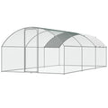 Large Metal Chicken Coop with Run, 9.8x19.3x6.5 ft Walk-in Chicken Runs for Yard with Cover, Doom Roof Hen V952-BRSJP6X3X2MY7DRCKV0
